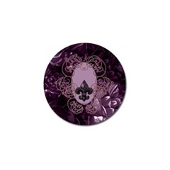 Soft Violett Floral Design Golf Ball Marker by FantasyWorld7