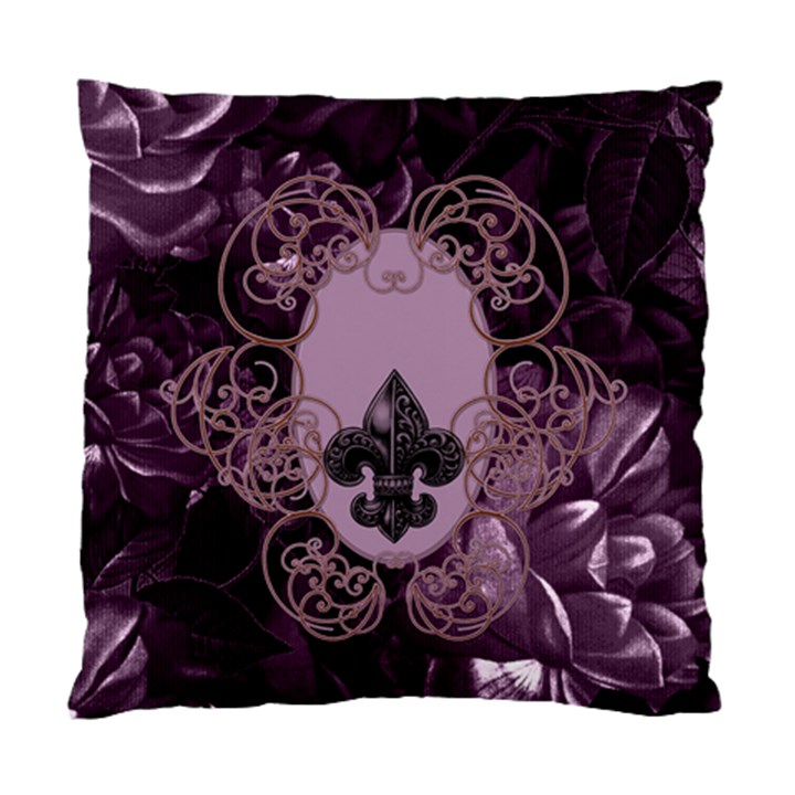 Soft Violett Floral Design Standard Cushion Case (One Side)