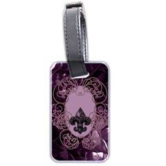 Soft Violett Floral Design Luggage Tags (two Sides) by FantasyWorld7