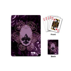 Soft Violett Floral Design Playing Cards (mini)  by FantasyWorld7