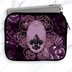 Soft Violett Floral Design Apple Ipad 2/3/4 Zipper Cases by FantasyWorld7