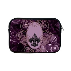 Soft Violett Floral Design Apple Ipad Mini Zipper Cases by FantasyWorld7