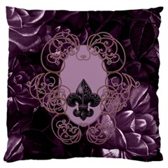 Soft Violett Floral Design Standard Flano Cushion Case (one Side) by FantasyWorld7