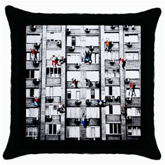 Jump, Jump Throw Pillow Case (black) by Valentinaart