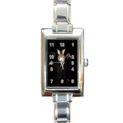 Evil Rabbit Rectangle Italian Charm Watch by Valentinaart