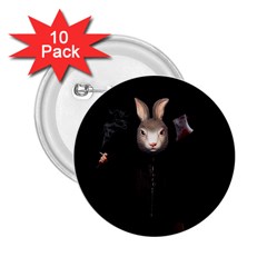 Evil Rabbit 2 25  Buttons (10 Pack)  by Valentinaart