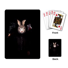 Evil Rabbit Playing Card by Valentinaart