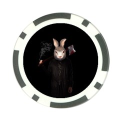 Evil Rabbit Poker Chip Card Guard by Valentinaart