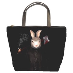 Evil Rabbit Bucket Bags by Valentinaart