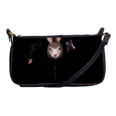 Evil Rabbit Shoulder Clutch Bags by Valentinaart