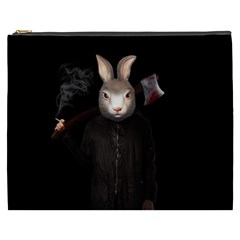 Evil Rabbit Cosmetic Bag (xxxl)  by Valentinaart