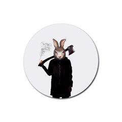 Evil Rabbit Rubber Round Coaster (4 pack) 