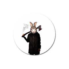 Evil Rabbit Magnet 3  (Round)