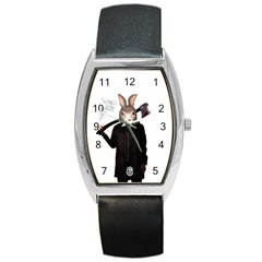 Evil Rabbit Barrel Style Metal Watch by Valentinaart