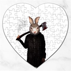 Evil Rabbit Jigsaw Puzzle (Heart)