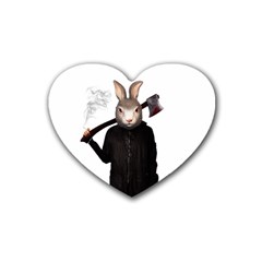 Evil Rabbit Heart Coaster (4 pack) 