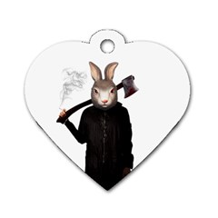 Evil Rabbit Dog Tag Heart (One Side)