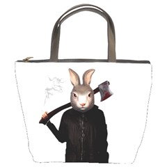 Evil Rabbit Bucket Bags by Valentinaart