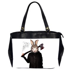 Evil Rabbit Office Handbags (2 Sides)  by Valentinaart