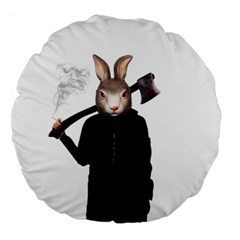 Evil Rabbit Large 18  Premium Round Cushions