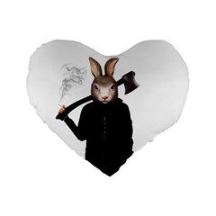 Evil Rabbit Standard 16  Premium Heart Shape Cushions