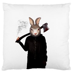 Evil Rabbit Large Flano Cushion Case (Two Sides)