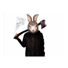 Evil Rabbit Double Sided Flano Blanket (Mini) 