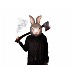 Evil Rabbit Double Sided Flano Blanket (Medium) 