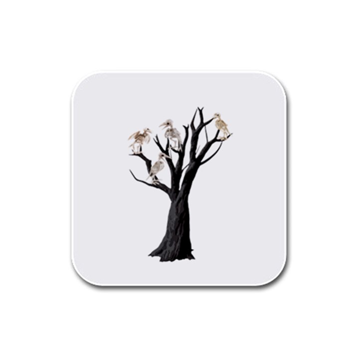 Dead tree  Rubber Square Coaster (4 pack) 