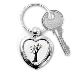 Dead Tree  Key Chains (heart)  by Valentinaart