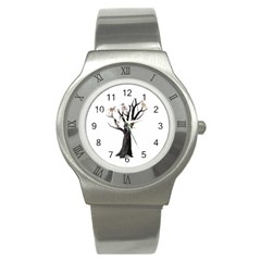 Dead Tree  Stainless Steel Watch by Valentinaart