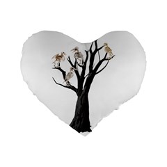 Dead Tree  Standard 16  Premium Heart Shape Cushions by Valentinaart