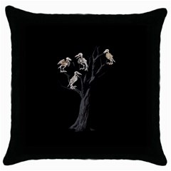 Dead Tree  Throw Pillow Case (black) by Valentinaart