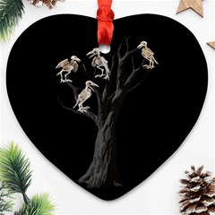 Dead Tree  Heart Ornament (two Sides) by Valentinaart