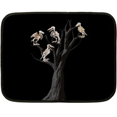 Dead Tree  Fleece Blanket (mini) by Valentinaart