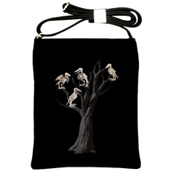 Dead Tree  Shoulder Sling Bags by Valentinaart