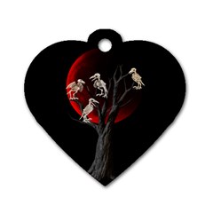 Dead Tree  Dog Tag Heart (two Sides) by Valentinaart