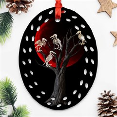 Dead Tree  Ornament (oval Filigree) by Valentinaart