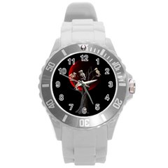 Dead Tree  Round Plastic Sport Watch (l) by Valentinaart