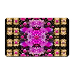 Flowers And Gold In Fauna Decorative Style Magnet (rectangular) by pepitasart