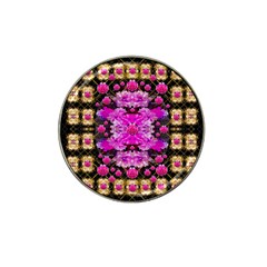 Flowers And Gold In Fauna Decorative Style Hat Clip Ball Marker (4 Pack) by pepitasart