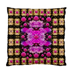 Flowers And Gold In Fauna Decorative Style Standard Cushion Case (one Side) by pepitasart