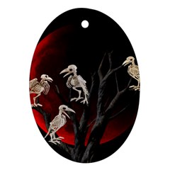 Dead Tree  Oval Ornament (two Sides) by Valentinaart