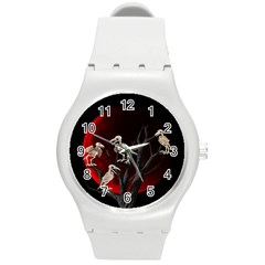 Dead Tree  Round Plastic Sport Watch (m) by Valentinaart