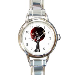 Dead tree  Round Italian Charm Watch