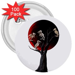 Dead tree  3  Buttons (100 pack) 