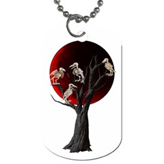 Dead Tree  Dog Tag (one Side) by Valentinaart