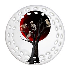 Dead Tree  Round Filigree Ornament (two Sides) by Valentinaart