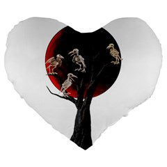 Dead tree  Large 19  Premium Heart Shape Cushions