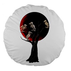 Dead Tree  Large 18  Premium Flano Round Cushions by Valentinaart